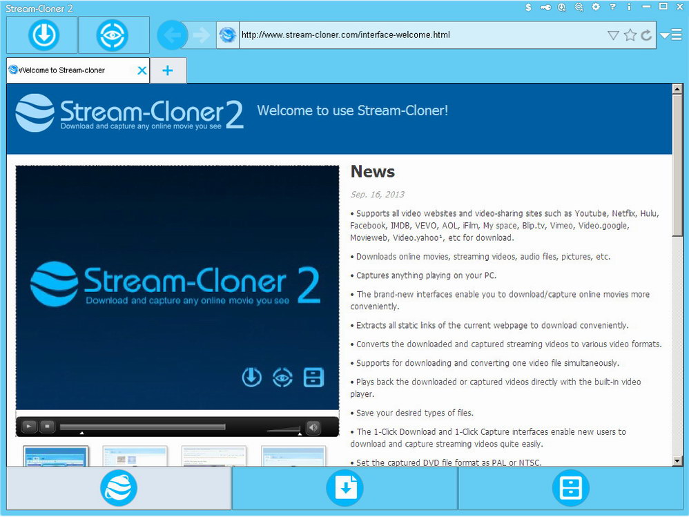 stream-cloner interface